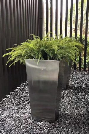 stainless steel flowerpot