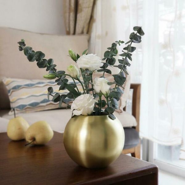 metal round flower pots home decoration