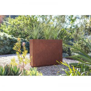 metallic series corten steel planter box