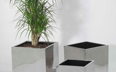 Keep Up With Gardening With Simple Stainless Steel Flower Pot